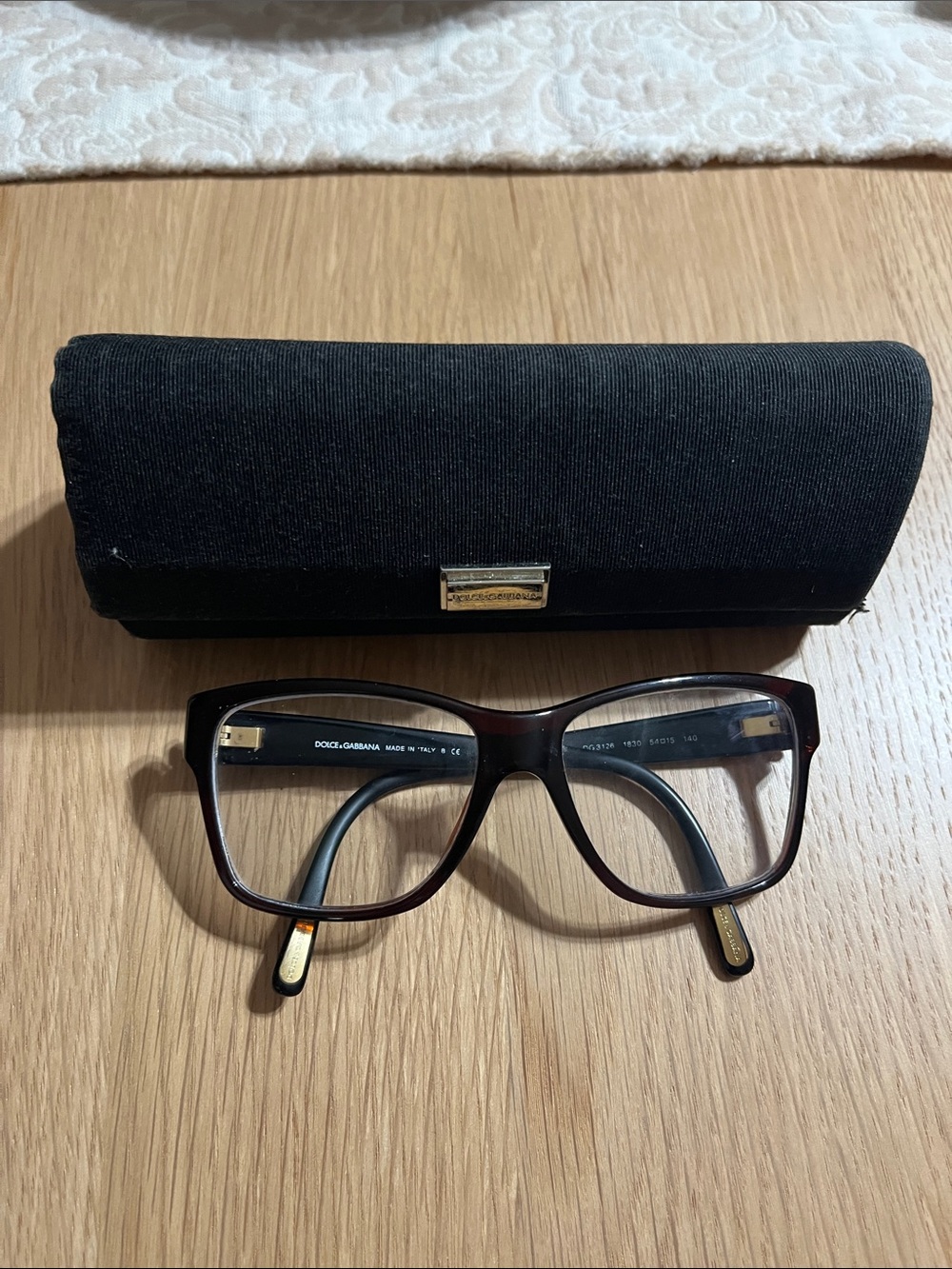 Dolce & Gabbana Black and Tortoiseshell Square Women's Glasses